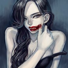Схема вышивки «Девушка вампир»