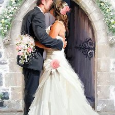 Схема вышивки «свадебный поцелуй»