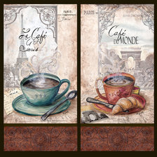 Схема вышивки «кофе а париже»