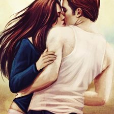 Схема вышивки «Эдвард и Белла поцелуй»