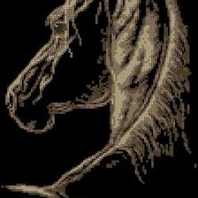 Оригинал схемы вышивки «гнедой конь» (№987762)