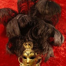 Схема вышивки «Венецианская маска Черный лебедь»