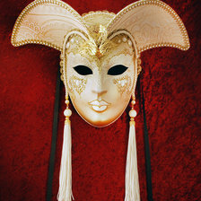 Схема вышивки «Венецианская маска Казанова белый»