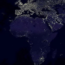 Схема вышивки «Космос. Земля ночью. Триптих 2»