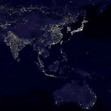 Схема вышивки «Космос. Земля ночью. Триптих 3»