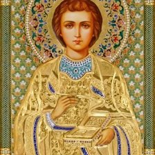 Оригинал схемы вышивки «Икона Святой Великомученик Целитель Пантелеймон» (№1001817)