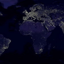 Схема вышивки «Космос. Земля ночью. Триптих общий вид»