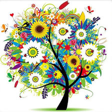 Схема вышивки «дерево  радости»