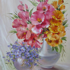Схема вышивки «вазы с цветами»