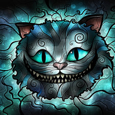 Схема вышивки «Cheshire gato de Alicia»