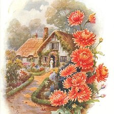Оригинал схемы вышивки «цветочный домик» (№1020670)
