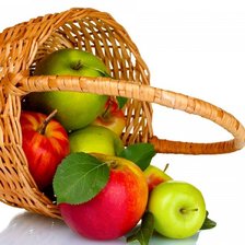 Схема вышивки «корзинка с яблоками большая»
