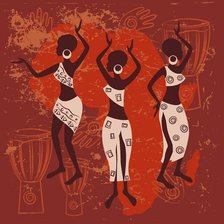 Оригинал схемы вышивки «Танцуют африканочки» (№1026447)