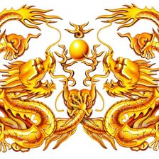 Схема вышивки «Два огненных дракона»