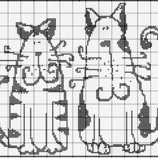 Схема вышивки «Коты»
