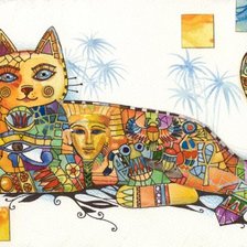 Схема вышивки «Расписные кошки»