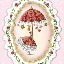 Схема вышивки «дама с зонтом»