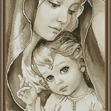Оригинал схемы вышивки «мать и дитя» (№1038791)