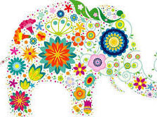 Схема вышивки «цветочный слон»
