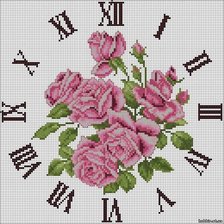 Схема вышивки «Часы розы»
