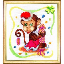 Схема вышивки «Новогодняя обезьяна»