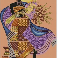 Схема вышивки «აფრიკელი ქალი»