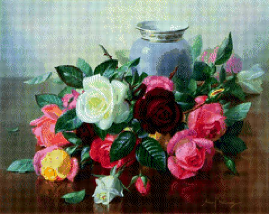 Альберт Вильямс 7 - цветы, розы, натюрморт, красота, картина, живопись - предпросмотр