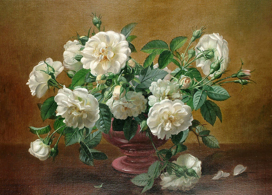 Альберт Вильямс 9 - натюрморт, цветы, розы, картина, красота, живопись - оригинал