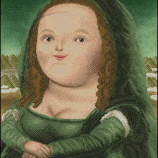 Оригинал схемы вышивки «Мона Лиза де Ботеро» (№1076222)