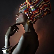 Схема вышивки «Афроамериканка»
