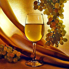 Схема вышивки «Бокал вина и виноград»
