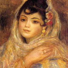 Оригинал схемы вышивки «Алжирская женщина (Ренуар)» (№1093342)