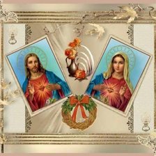 Схема вышивки «Jesus y Maria Sagrado corazon»