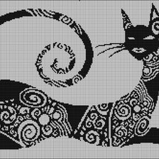 Оригинал схемы вышивки «Кот» (№1096050)