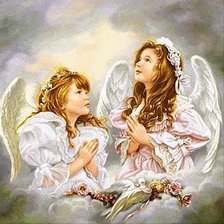 Схема вышивки «Два ангелочка»