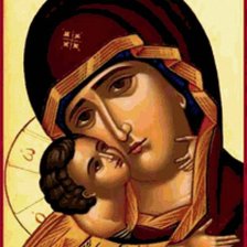 Схема вышивки «Икона Божьей матери Владимирской»