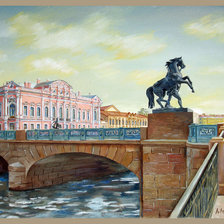 Схема вышивки «Мост Санкт-петербург»