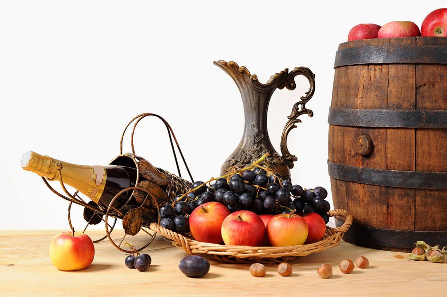 Натюрморт Ягоды и фрукты - натюрморт, ягоды, для кухни, фрукты - оригинал