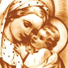 Схема вышивки «Богоматерь с Младенцем»