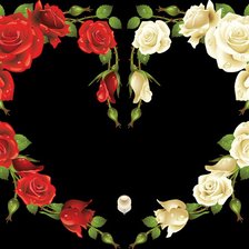 Оригинал схемы вышивки «Сердце из роз» (№1122340)