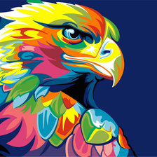 Оригинал схемы вышивки «Радужный орел» (№1124590)