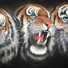 Оригинал схемы вышивки «Тигры» (№1130198)
