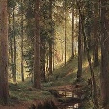 Схема вышивки «Ручей в лесу.Шишкин И.И. 1880г.»