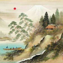 Оригинал схемы вышивки «Японский пейзаж1» (№1134347)