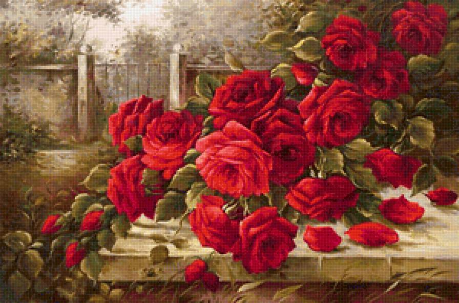 «Как хороши, как свежи были розы...» - розы, красные цветы, роза - предпросмотр