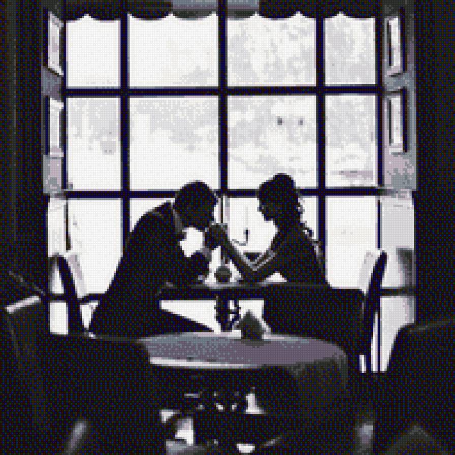двое в кафе - влюбленные, окно, двое. кафе - предпросмотр