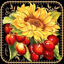 Оригинал схемы вышивки «солнечные цветы» (№1141451)