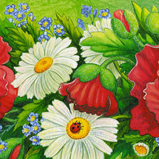 Оригинал схемы вышивки «Полевые цветы» (№1142653)