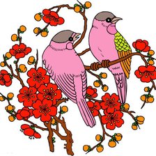 Оригинал схемы вышивки «Птички» (№1153241)