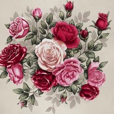 Оригинал схемы вышивки «розы» (№1160179)